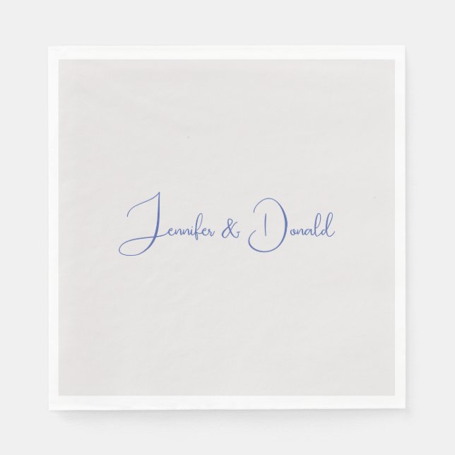 Calligraphy trendy classical script plain personal napkin (Front)