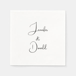Calligraphy trendy classical script plain personal napkin