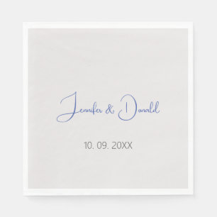 Calligraphy trendy classical script plain personal napkin