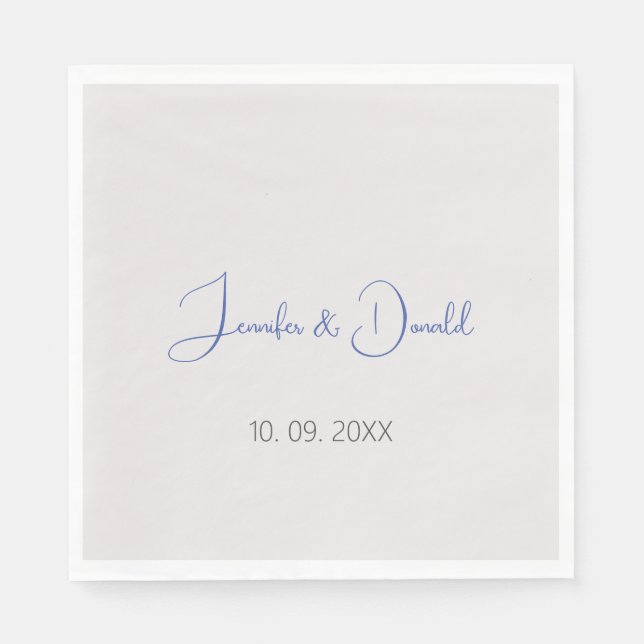 Calligraphy trendy classical script plain personal napkin (Front)