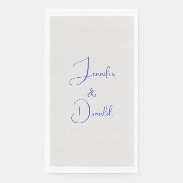 Calligraphy trendy classical script plain personal napkin (Front)