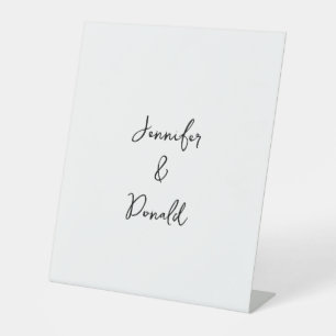 Calligraphy trendy classical script plain personal pedestal sign