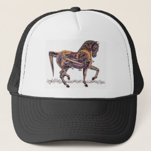 calligraphy trucker hat