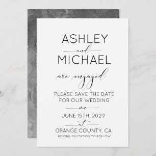 CALLIGRAPHY TYPOGRAPHY Wedding Save the Date Invitation
