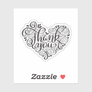 Calligraphy Vintage Phrase Thank You