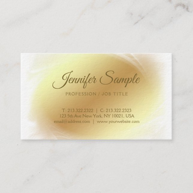 Calligraphy Vip Ceo Employer Elegant Luxury Business Card (Front)