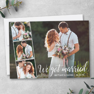 Calligraphy We Got Married 4 Photo Announcement