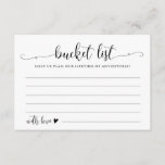 Calligraphy Wedding Bucket List Advice Cards<br><div class="desc">Calligraphy Wedding Bucket List Advice Cards</div>