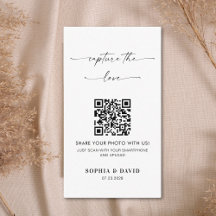 Calligraphy Wedding Capture the love QR Code