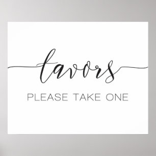 Calligraphy Wedding Favours Sign