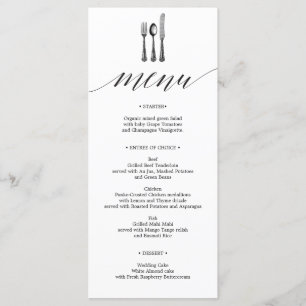 Calligraphy Wedding Menu - Wedding Menus
