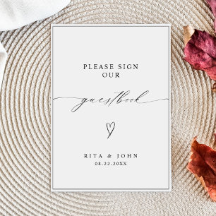 Calligraphy Wedding Please Sign Our Guestbook Sign