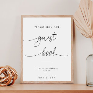 Calligraphy Wedding Please Sign Our Guestbook Sign