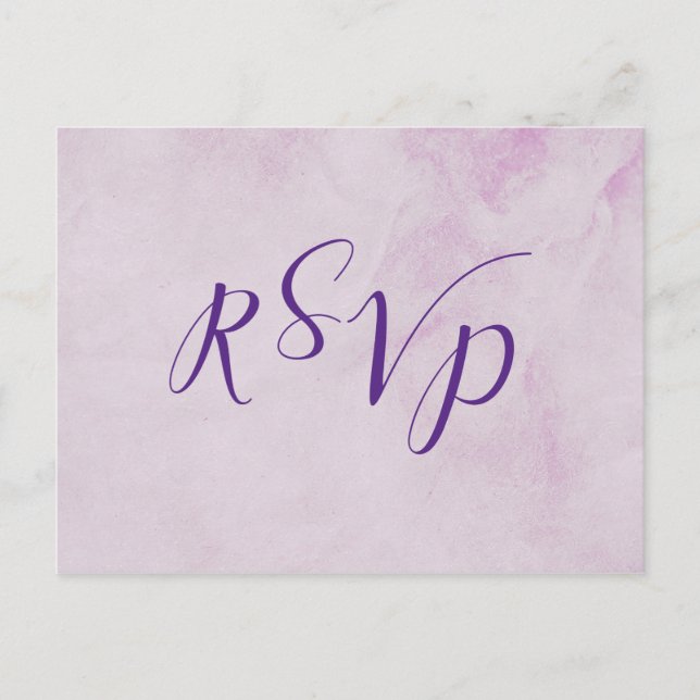 Calligraphy wedding rsvp reply card + entrees (Front)
