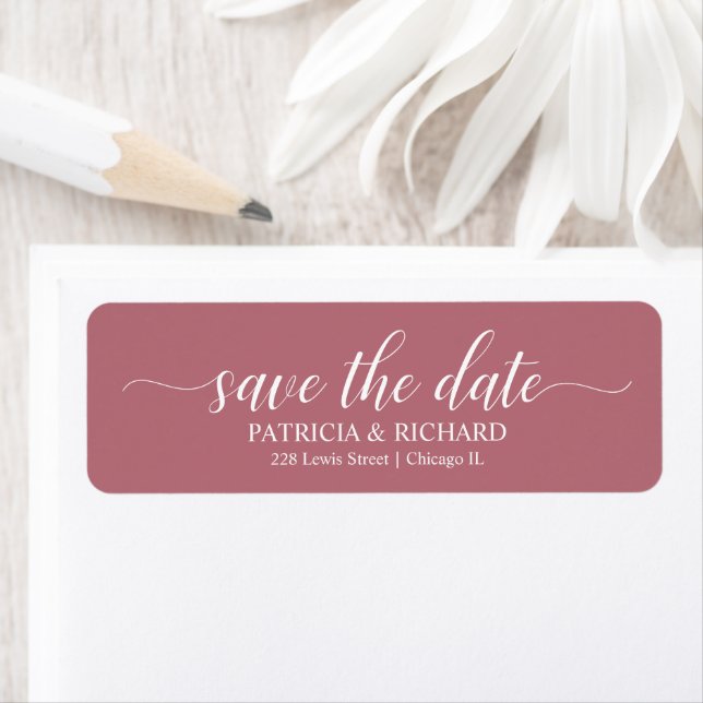 Calligraphy Wedding Save The Date Return Address (Insitu)
