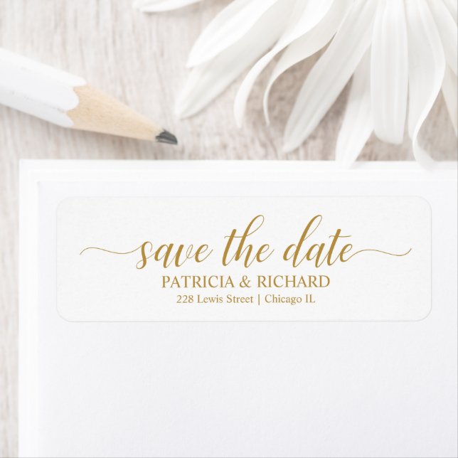 Calligraphy Wedding Save The Date Return Address (Insitu)