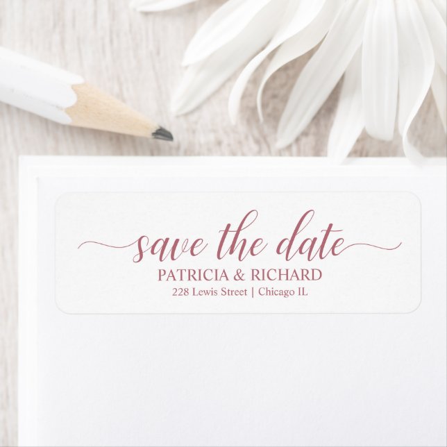 Calligraphy Wedding Save The Date Return Address (Insitu)