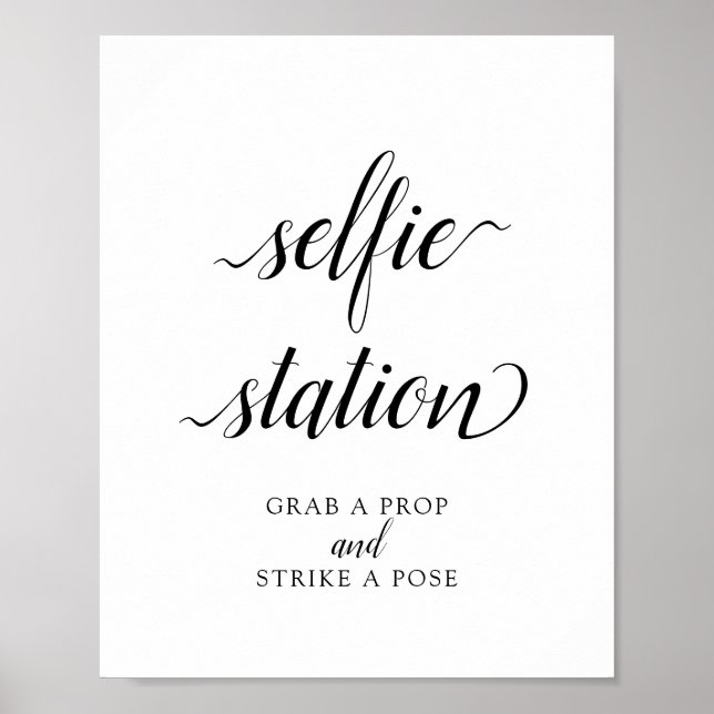 Calligraphy Wedding "Selfie Station" Sign (Front)
