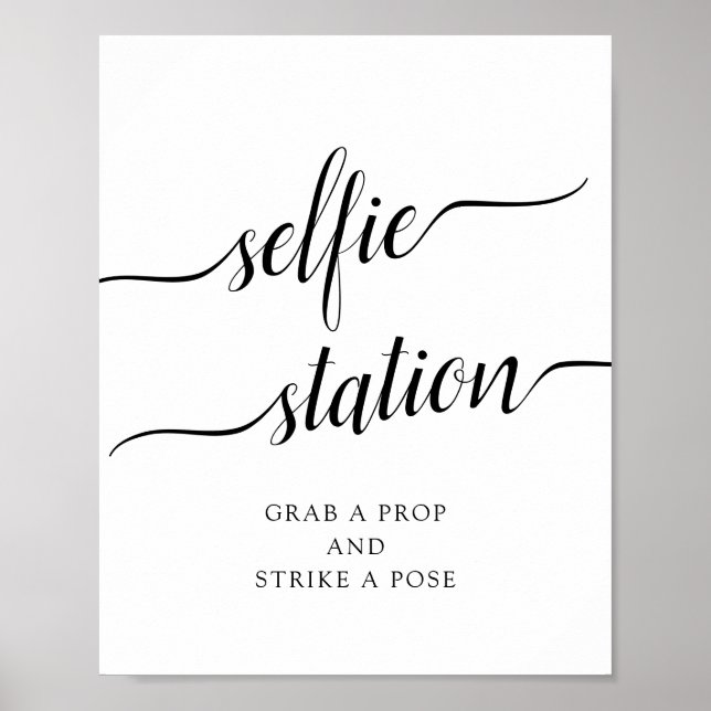 Calligraphy Wedding "Selfie Station" Sign (Front)