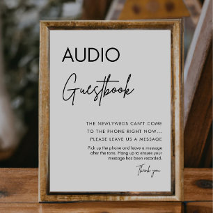 Calligraphy Wedding Telephone Guestbook Sign