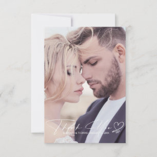 Calligraphy Wedding Thank You Mauve ID771