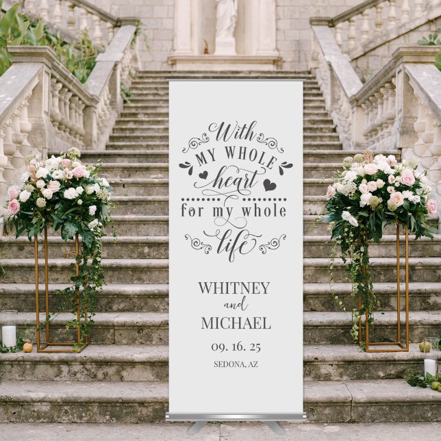 Calligraphy Wedding Welcome Retractable Banner (Creator Uploaded)