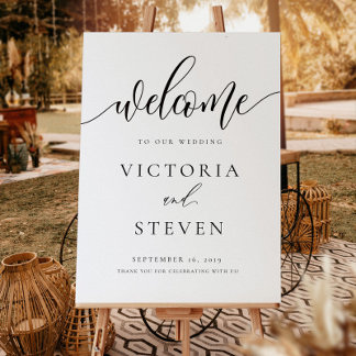 Calligraphy Welcome Wedding Sign