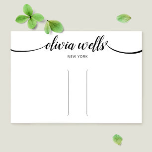 Calligraphy White Hair Clip Barrette Display Card