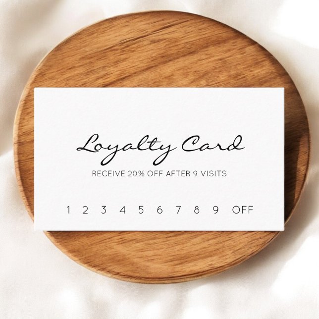 Calligraphy White Minimalist Modern Loyalty (Creator Uploaded)