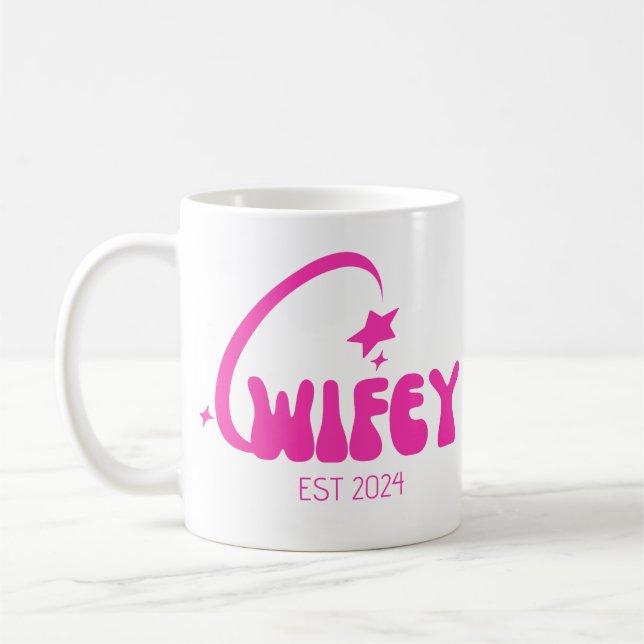 calligraphy wifey  coffee mug (Left)