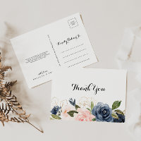 Calligraphy Winter Unique Floral Thank You