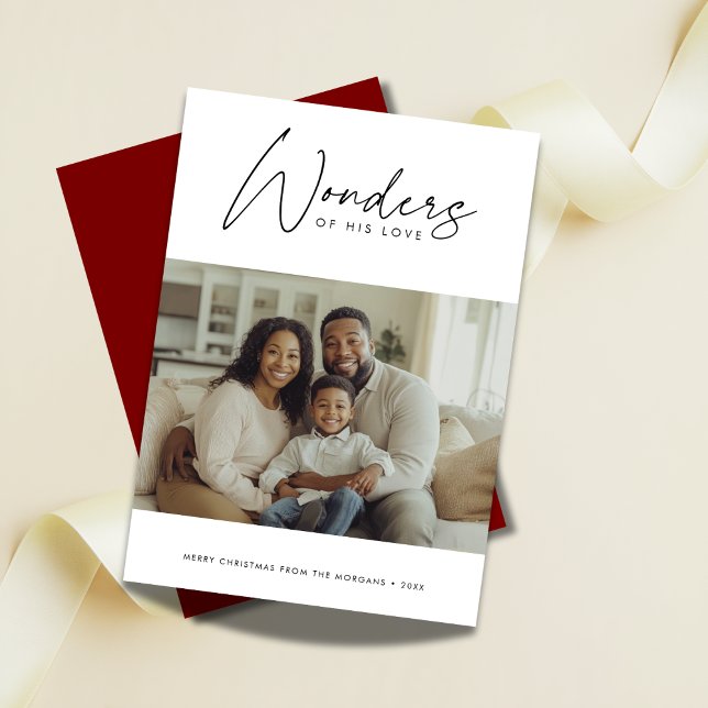 Calligraphy Wonders Biblical Religious Christmas  Holiday Card (Creator Uploaded)