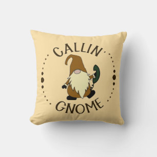Callin’ Gnome Throw Pillow