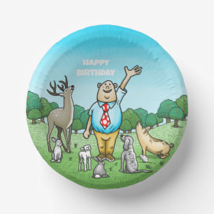 Calling All Animals Birthday Paper Plate
