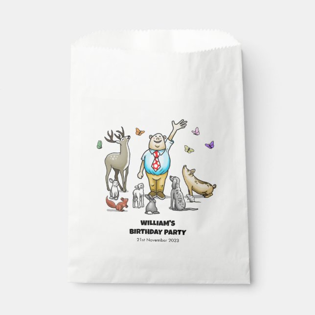 Calling All Animals Favour Bags (Front)