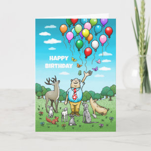 Calling All Animals for a Happy Birthday Card