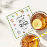 Calling All Animals Safari Jungle Kids Birthday Napkin<br><div class="desc">Calling All Animals Safari Jungle Kids Birthday Napkins</div>