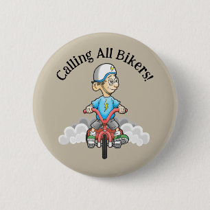 Calling All Bikers Birthday 6 Cm Round Badge