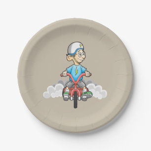 Calling All Bikers Paper Plate
