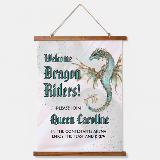 Calling All Dragon Riders Birthday  Hanging Tapestry (Front)
