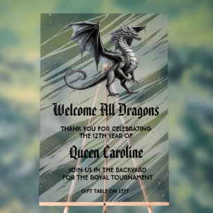 Calling All Dragons Birthday Acrylic Sign