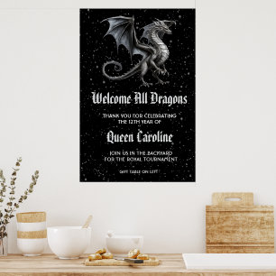 Calling All Dragons Birthday  Poster
