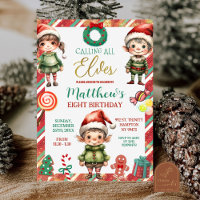 Calling All Elves Christmas Cookie Kids Birthday