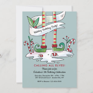 Calling All Elves Holiday Party Invitation