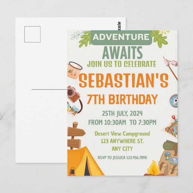 Calling All Happy Campers Camping Postcard (Front/Back)