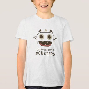 Calling All Little Monsters Cute Halloween Tri-Blend Shirt