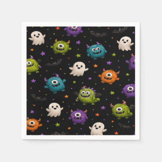 Calling All Little Monsters party cocktail napkin