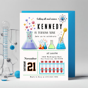 CALLING ALL MAD SCIENCE Party Birthday  Invitation