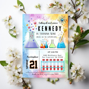 CALLING ALL MAD SCIENCE Party Birthday  Invitation