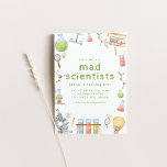 Calling All Mad Scientists Birthday Party Invite<br><div class="desc">Get ready for a day of fun,  laughter,  and exciting surprises! Invite guests to a kids birthday party with this unique and happy invitation. Highlight important party details as well as activities,  food,  theme and RSVP and contact details. Font is editable.</div>